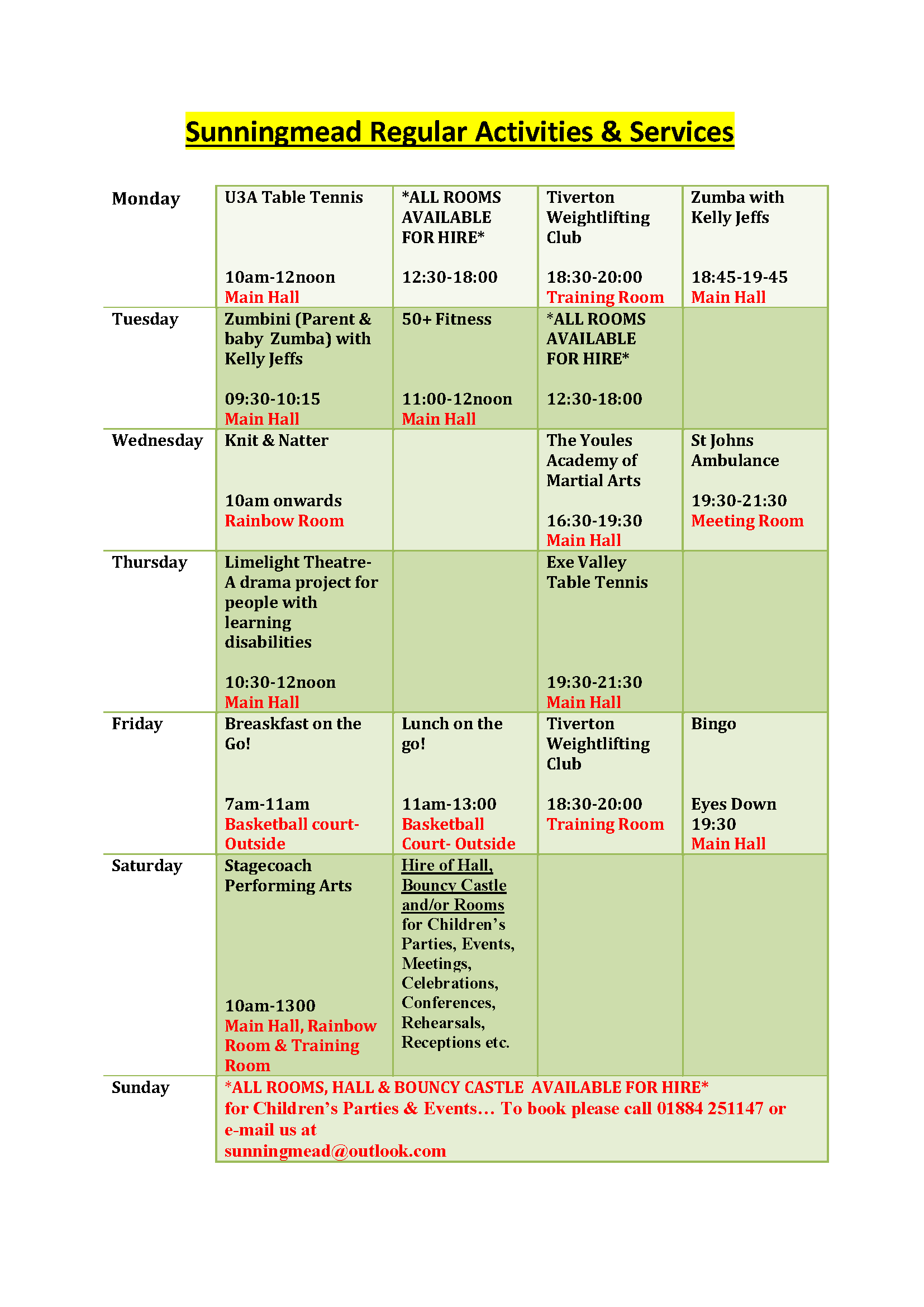 Sunningmead Regular Activities March 2022_Page_1
